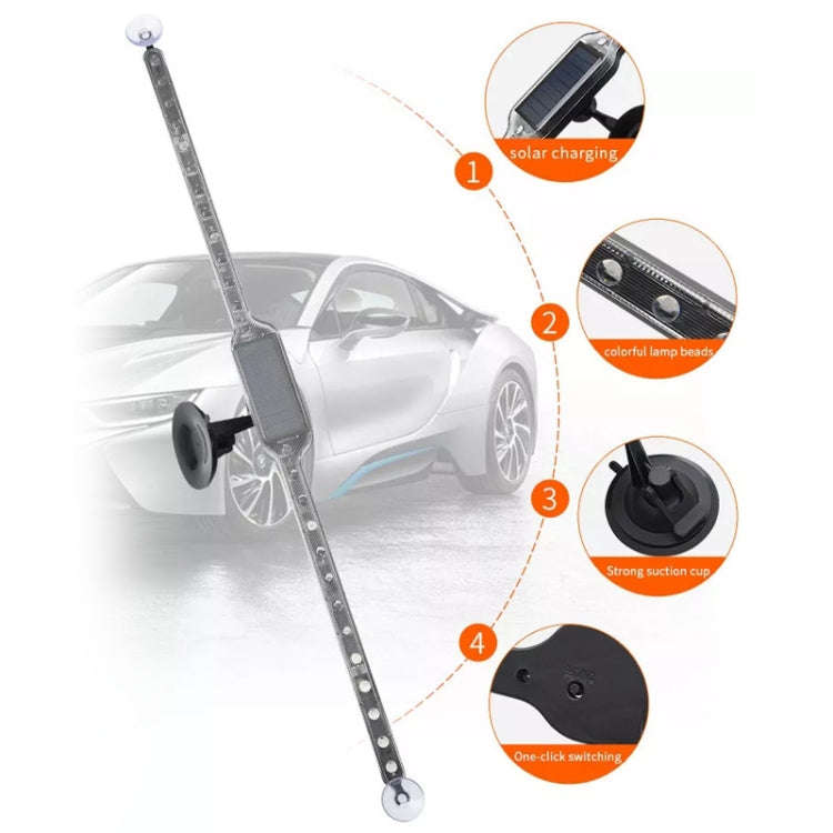 Car Warning Anti-collision Rear-end Flashing Lights Solar LED Decorative Lights