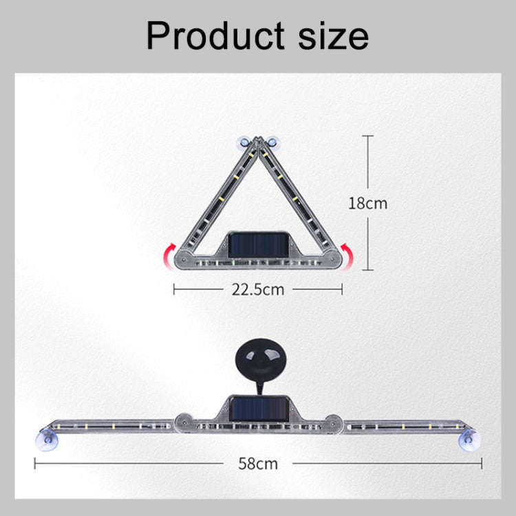 Car Triangular Light Warning Sign Solar Charging Strobe Emergency Ranger Light (Colorful Light)