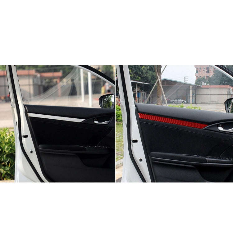 Car Carbon Fiber Door Decorative Strip for Honda Tenth Generation Civic 2016-2019, Left and Right...