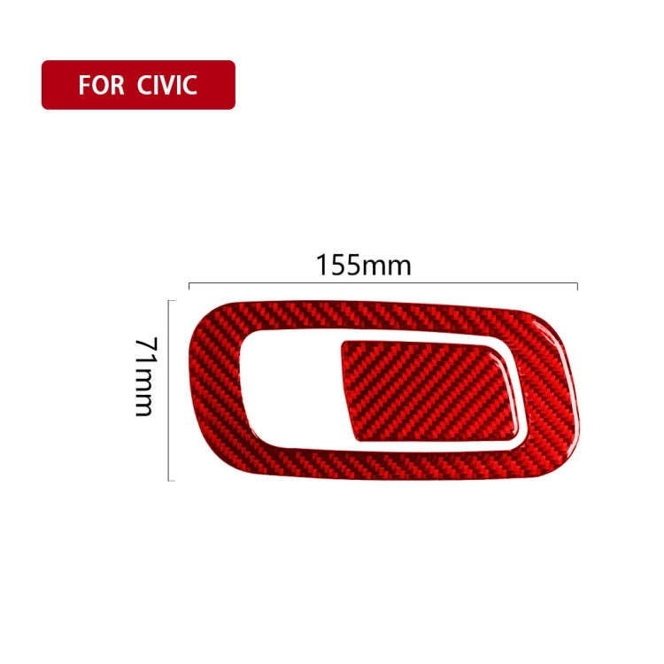 Car Carbon Fiber Storage Box Switch Frame Decorative Sticker for Honda Tenth Generation Civic 201...