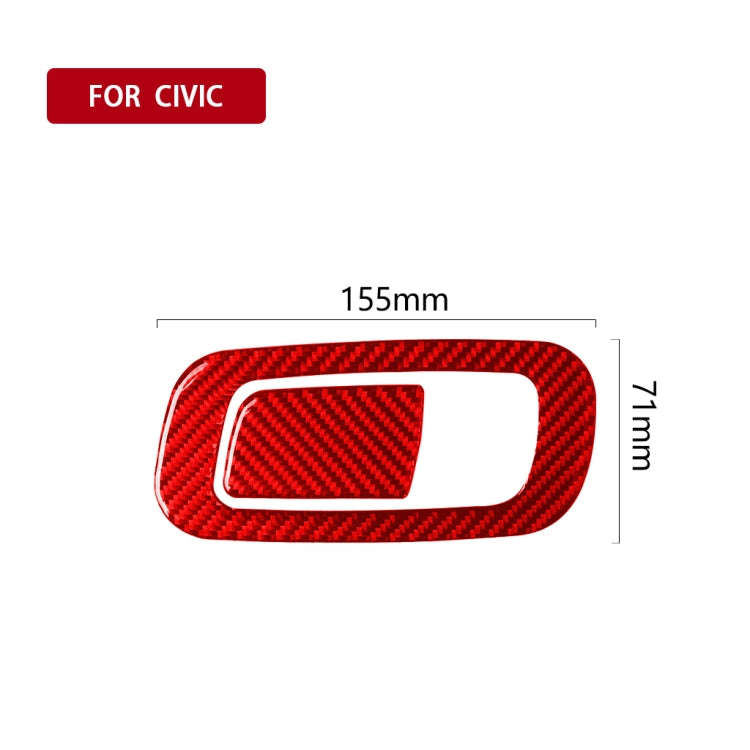 Car Carbon Fiber Storage Box Switch Frame Decorative Sticker for Honda Tenth Generation Civic 201...