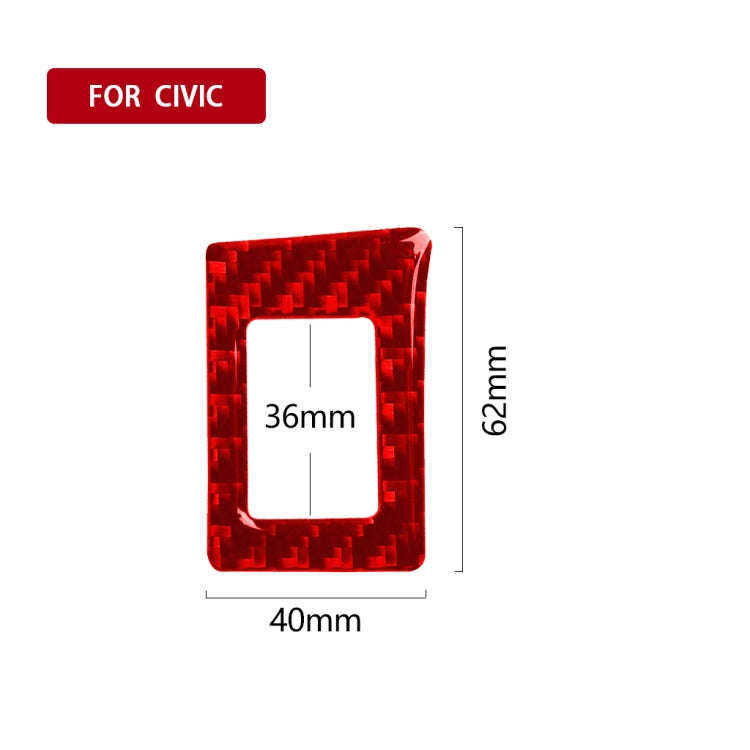 Car Carbon Fiber Double Flash Light Decorative Sticker for Honda Tenth Generation Civic 2016-2019...