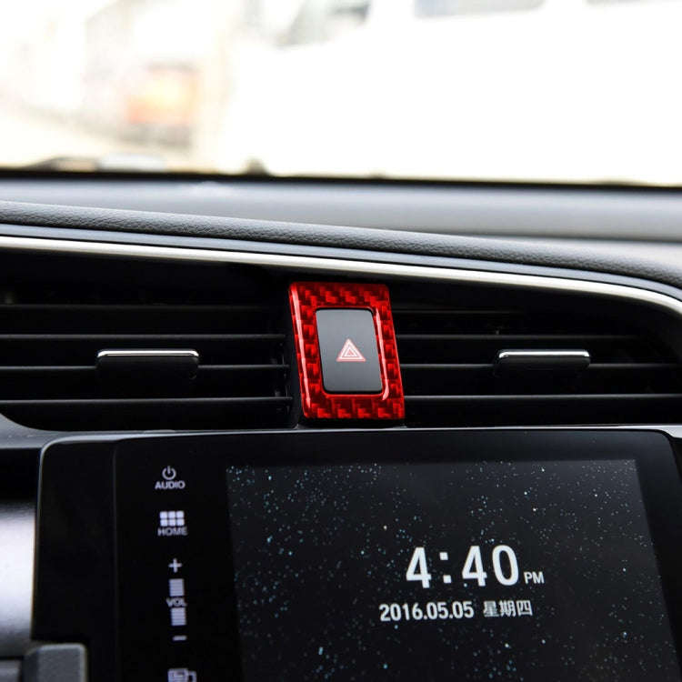 Car Carbon Fiber Double Flash Light Decorative Sticker for Honda Tenth Generation Civic 2016-2019...