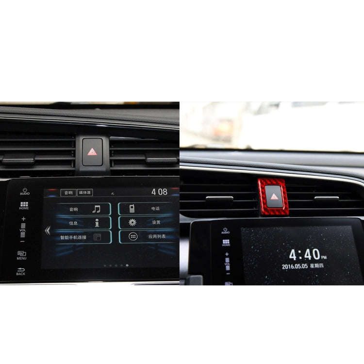 Car Carbon Fiber Double Flash Light Decorative Sticker for Honda Tenth Generation Civic 2016-2019...