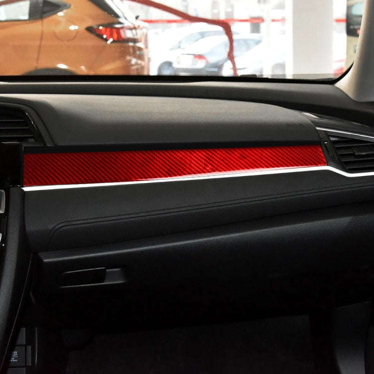 Car Carbon Fiber Central Control Decorative Sticker for Honda Tenth Generation Civic 2016-2019, L...