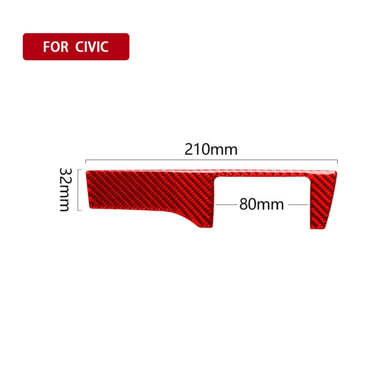 Car Carbon Fiber Headlight Switch Panel Decorative Sticker for Honda Tenth Generation Civic 2016-...
