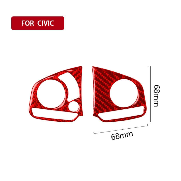 Car Carbon Fiber Steering Wheel Button High Configuration Decorative Sticker for Honda Tenth Gene...