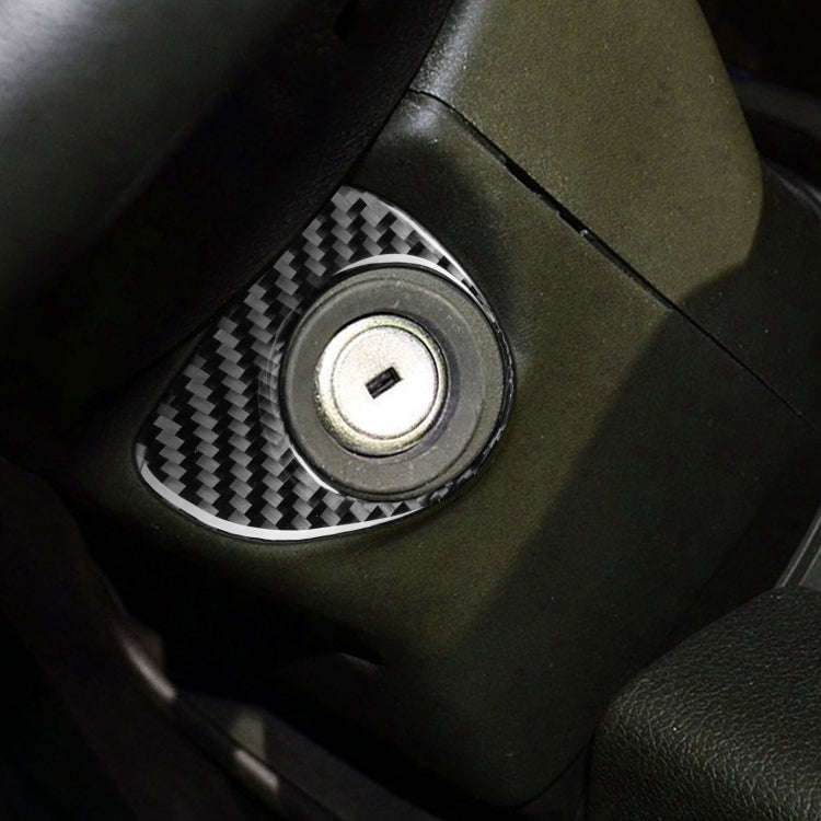 Car Carbon Fiber Ignition Switch Decorative Sticker for Ford F150 2017-2020, Left and Right Drive...