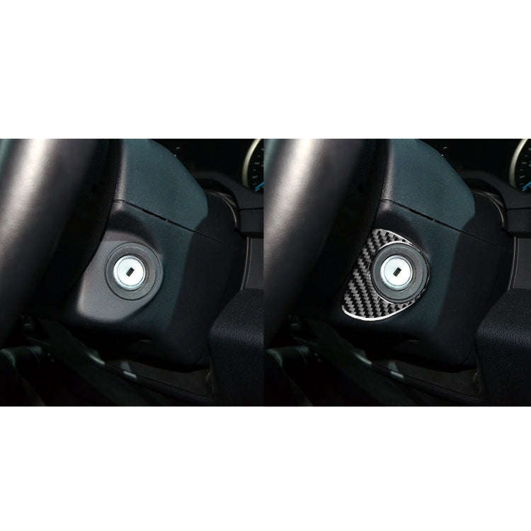 Car Carbon Fiber Ignition Switch Decorative Sticker for Ford F150 2017-2020, Left and Right Drive...