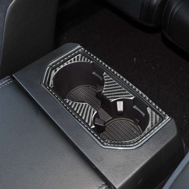 Car Carbon Fiber Rear Water Cup Holder Frame Decorative Sticker for Ford F150 2017-2020, Left and...