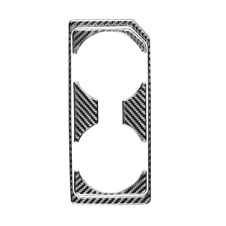 Car Carbon Fiber Front Water Cup Holder Frame Decorative Sticker for Ford F150 2017-2020, Left Drive