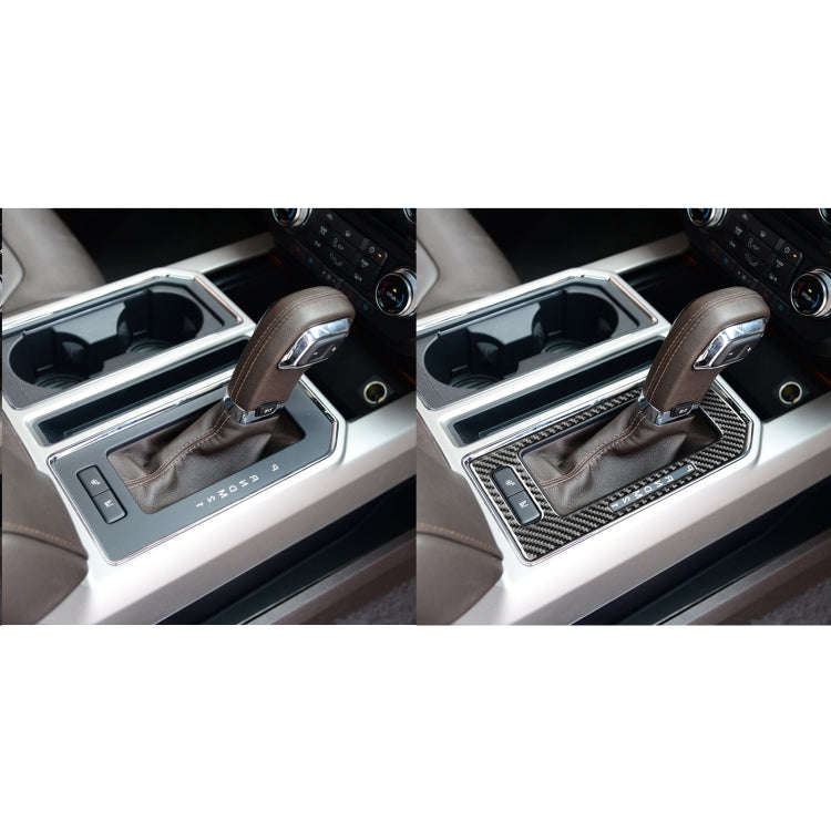Car Carbon Fiber Gear Panel A Decorative Sticker for Ford F150 2017-2020, Right Drive