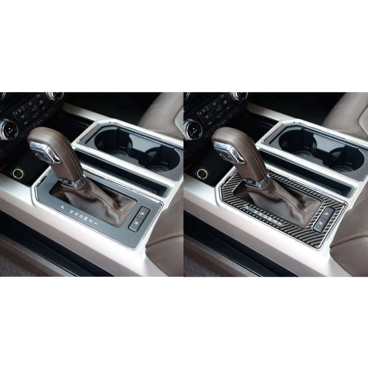 Car Carbon Fiber Gear Panel A Decorative Sticker for Ford F150 2017-2020, Left Drive