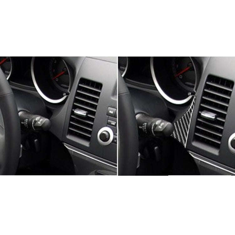 Car Carbon Fiber Right Speedometer Decorative Sticker for Mitsubishi Lancer EVO 2008-2016, Left D...
