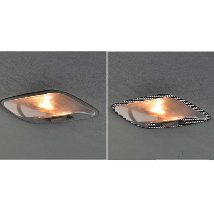 Car Carbon Fiber Rear Roof Reading Light Decorative Sticker for Mitsubishi Lancer EVO 2008-2015, ...