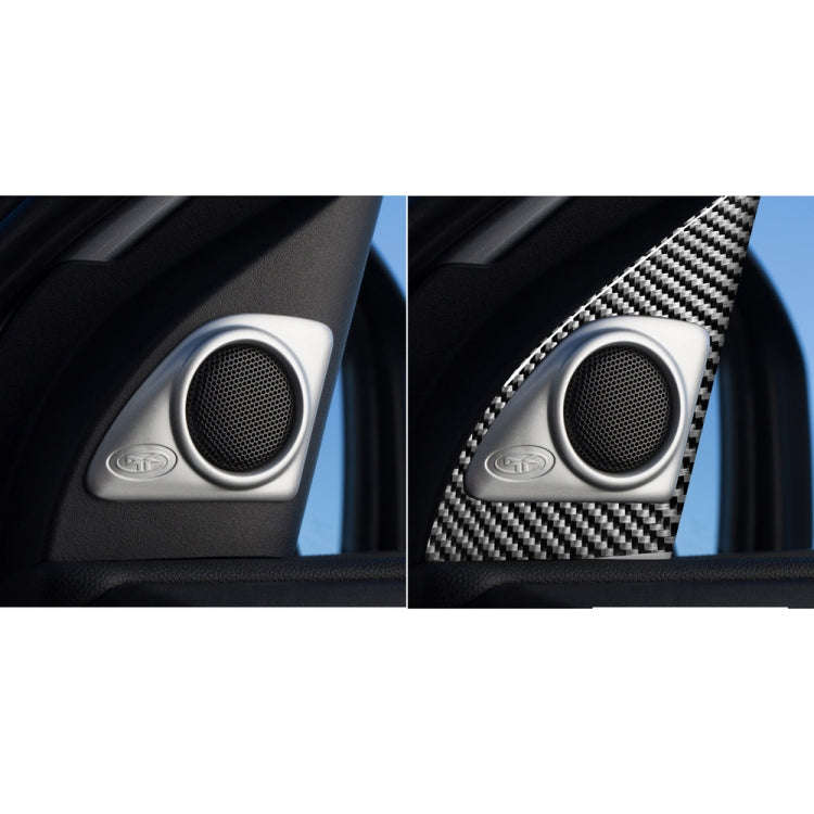 2 PCS Car Carbon Fiber Left and Right Speakers Decorative Sticker for Mitsubishi Lancer EVO (Only...