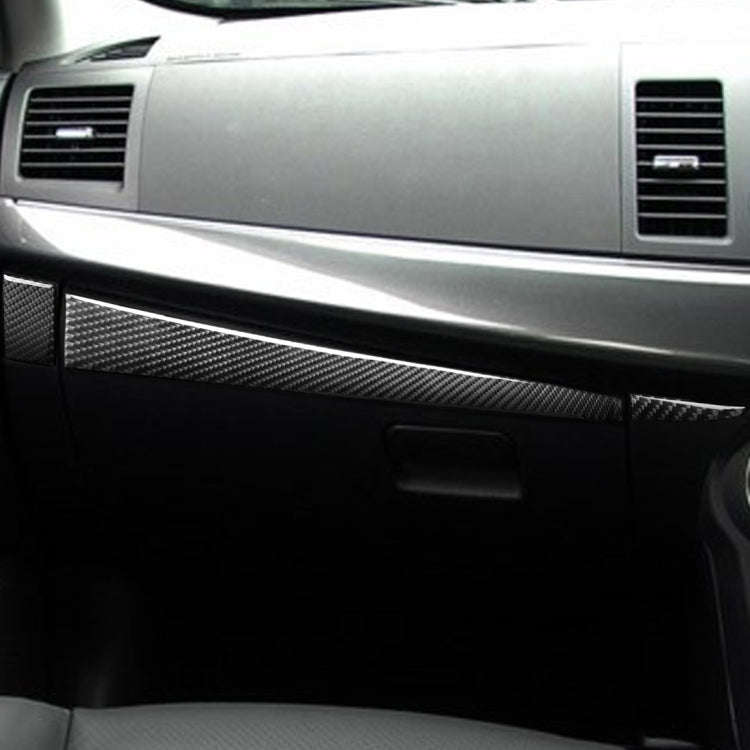 Car Carbon Fiber Passenger Side Glove Box Decorative Sticker for Mitsubishi Lancer EVO 2008-2015,...