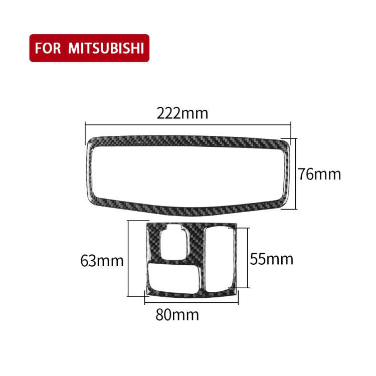 Car Carbon Fiber Roof Front Reading Light with Sunroof Decorative Sticker for Mitsubishi Lancer E...