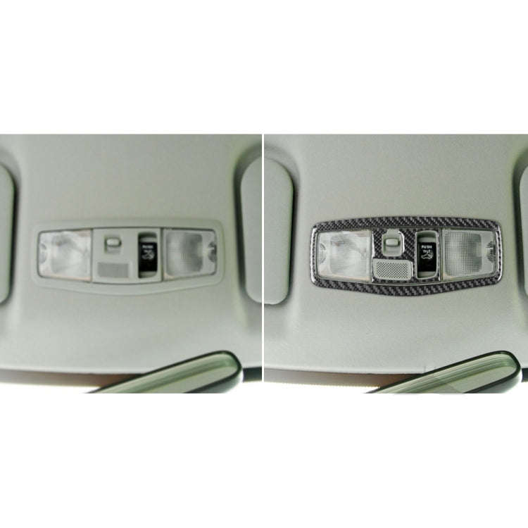 Car Carbon Fiber Roof Front Reading Light with Sunroof Decorative Sticker for Mitsubishi Lancer E...