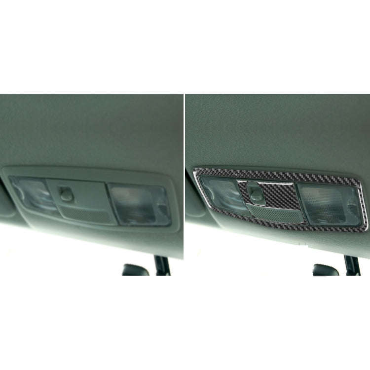 Car Carbon Fiber Roof Front Reading Light without Sunroof Decorative Sticker for Mitsubishi Lance...