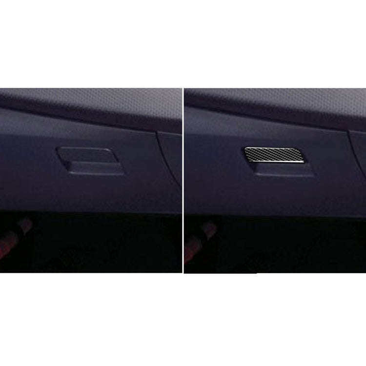 Car Carbon Fiber Passenger Side Storage Box Decorative Sticker for Mitsubishi Lancer EVO 2008-201...