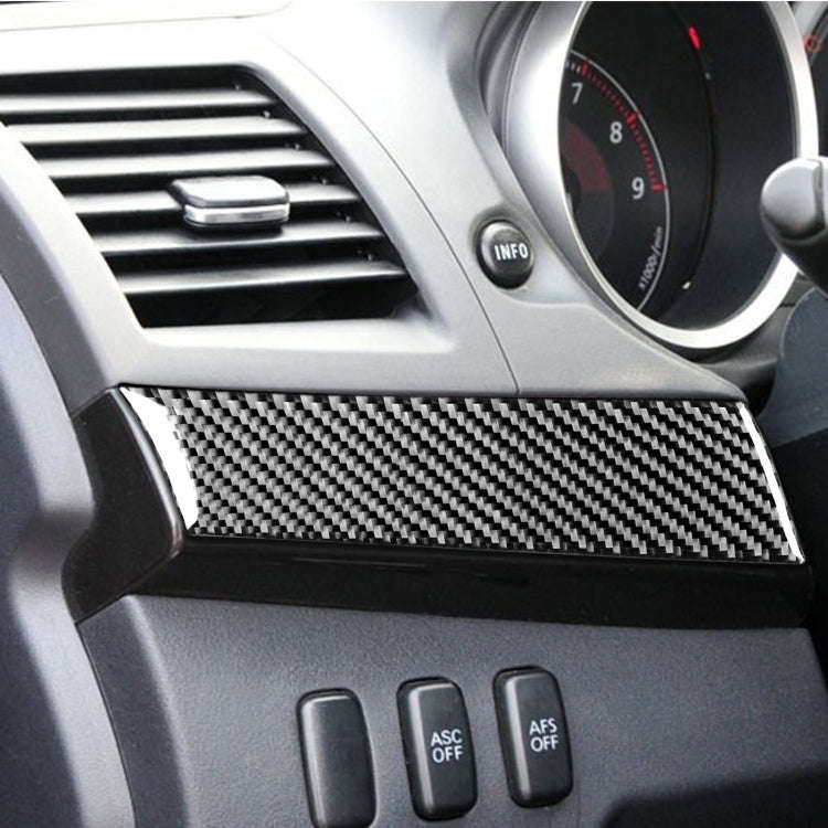 2 PCS Car Carbon Fiber Driver Dashboard Panel Decorative Sticker for Mitsubishi Lancer EVO 2008-2...