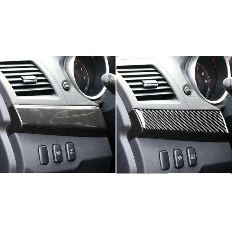 2 PCS Car Carbon Fiber Driver Dashboard Panel Decorative Sticker for Mitsubishi Lancer EVO 2008-2...