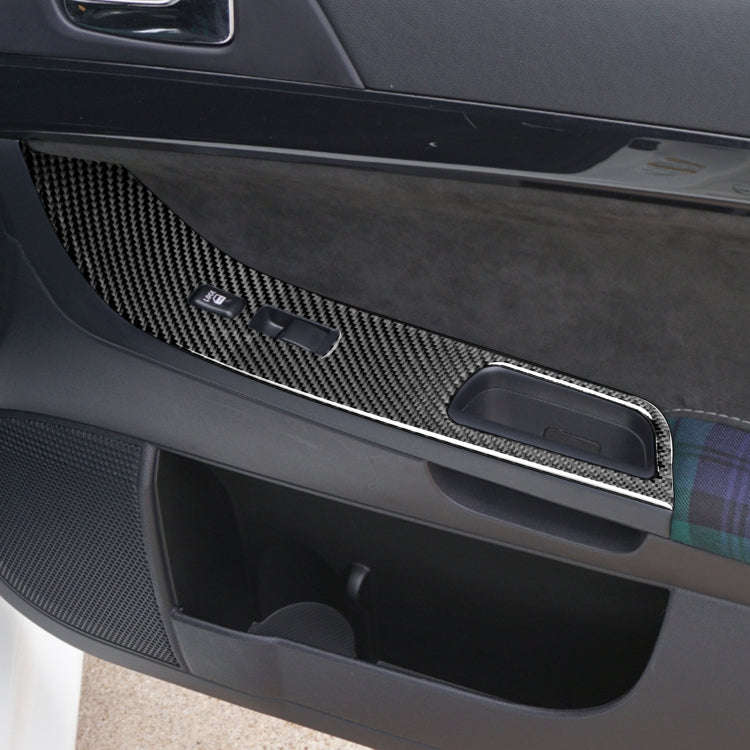 6 PCS Car Carbon Fiber Glass Lift Panel Decorative Sticker for Mitsubishi Lancer EVO 2008-2015, R...
