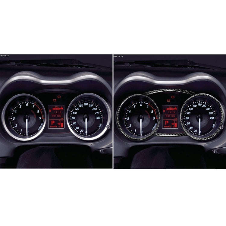 4 PCS Car Carbon Fiber Speedometer Decorative Sticker for Mitsubishi Lancer EVO 2008-2015, Left a...