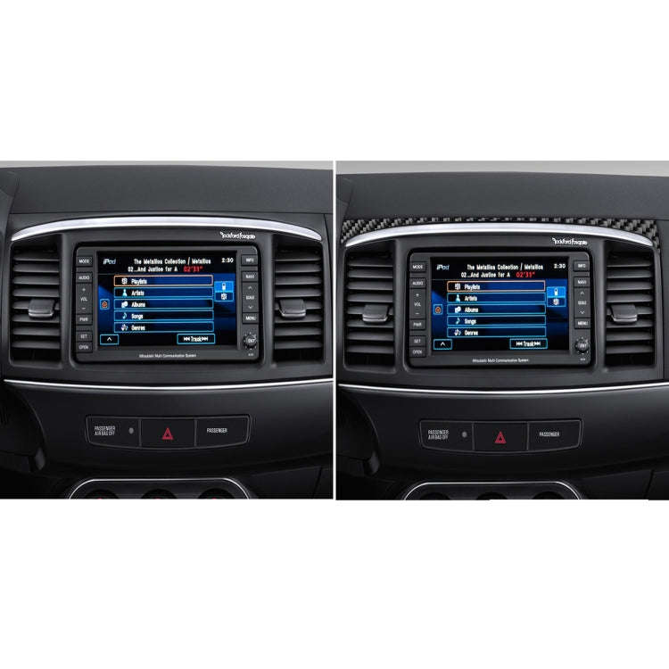 3 PCS Car Carbon Fiber Navigation System Set Decorative Sticker for Mitsubishi Lancer EVO 2008-20...