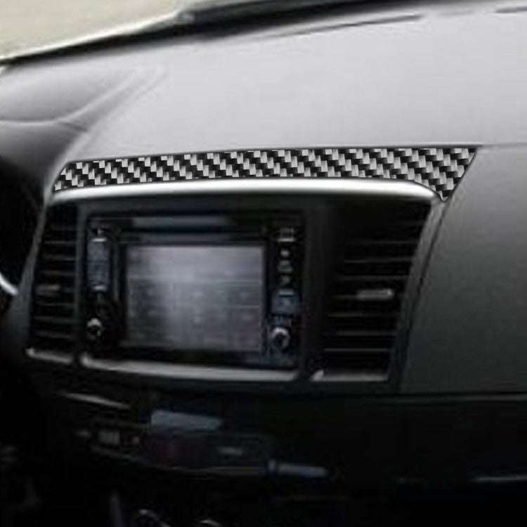 Car Carbon Fiber Navigation System Cover Decorative Sticker for Mitsubishi Lancer EVO 2008-2015, ...