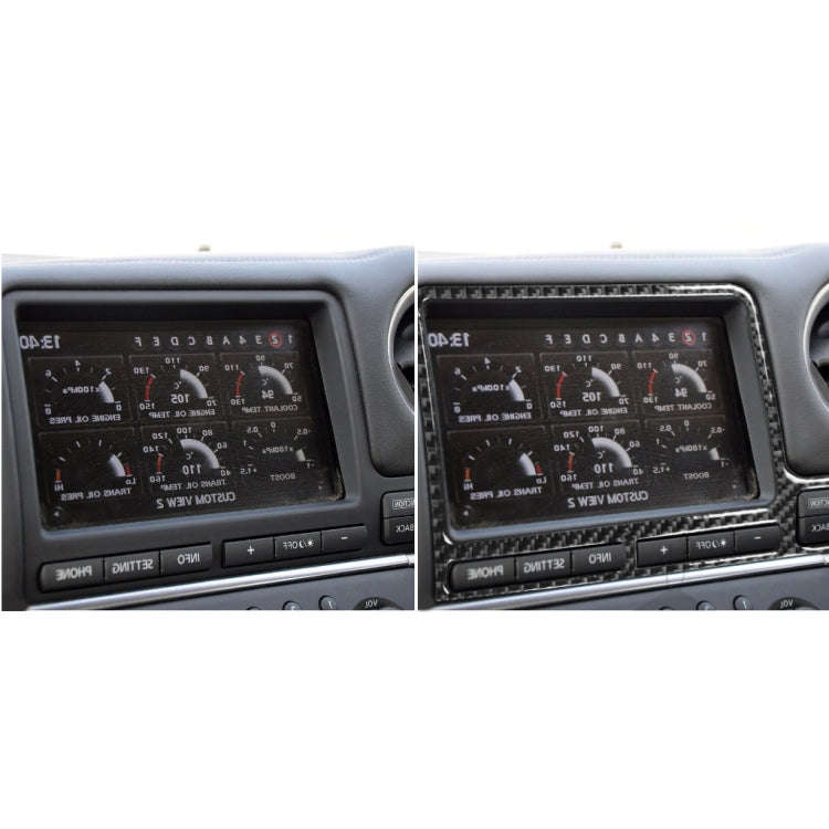Car Carbon Fiber Navigation Display Frame Decorative Sticker for Nissan GTR R35 2008-2016, Right ...