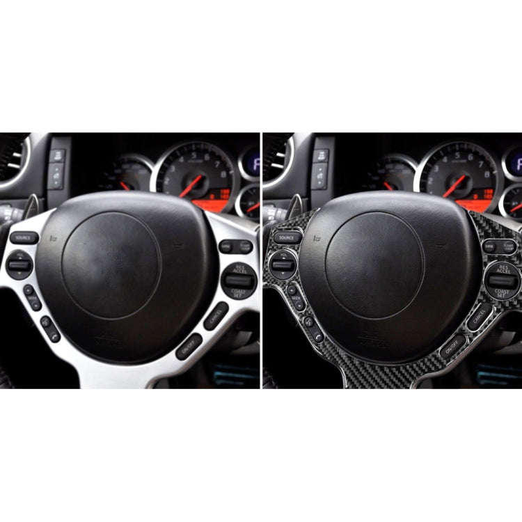 Car Carbon Fiber Steering Wheel Buttons Decorative Sticker for Nissan GTR R35 2008-2016, Left and...