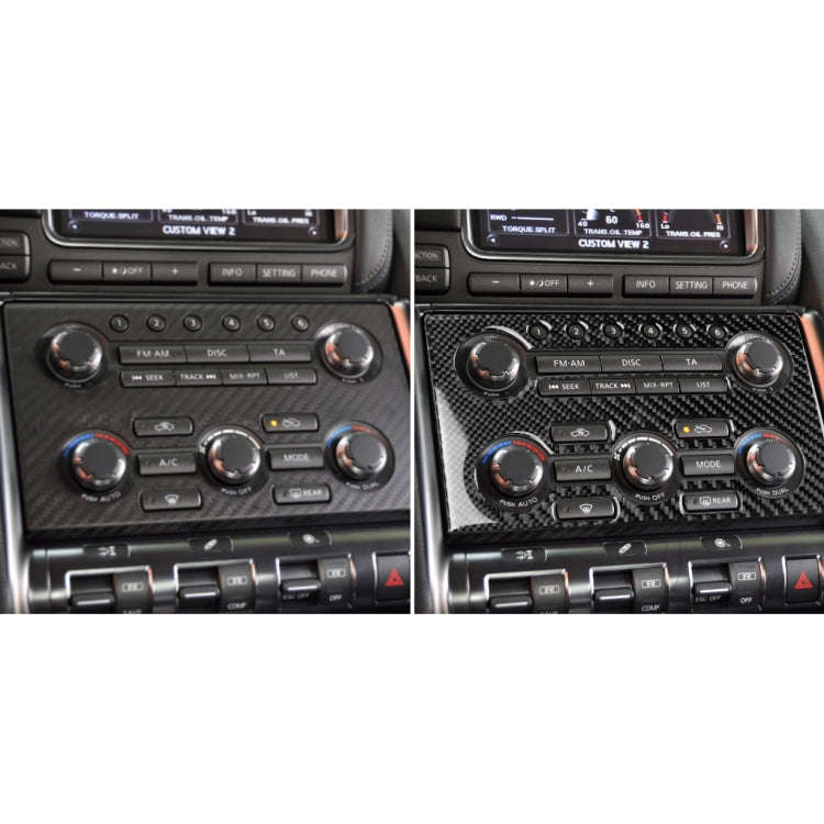 Car Carbon Fiber Instrument Control Panel Decorative Sticker for Nissan GTR R35 2008-2016, Left D...