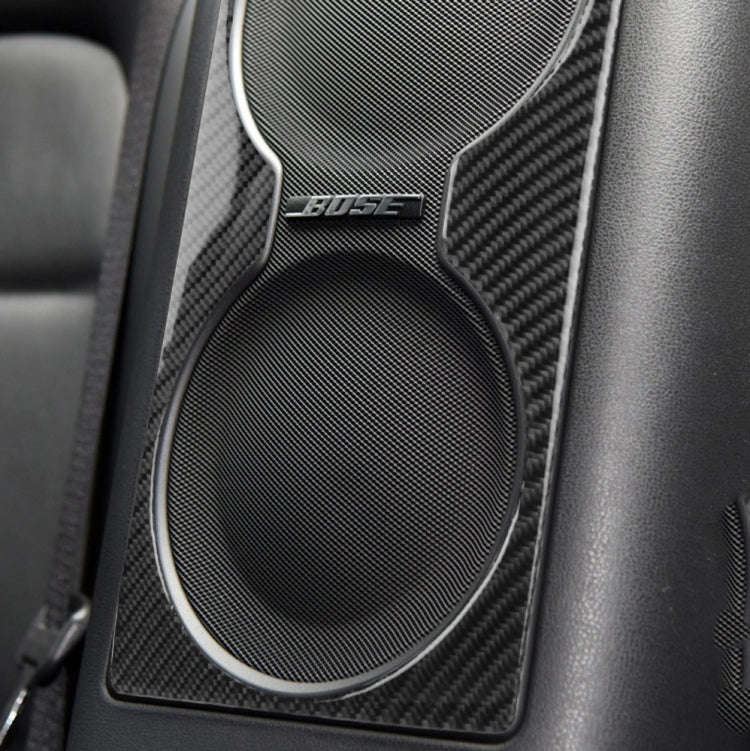 Car Carbon Fiber Rear Seat Speaker Decorative Sticker for Nissan GTR R35 2008-2016, Left and Righ...