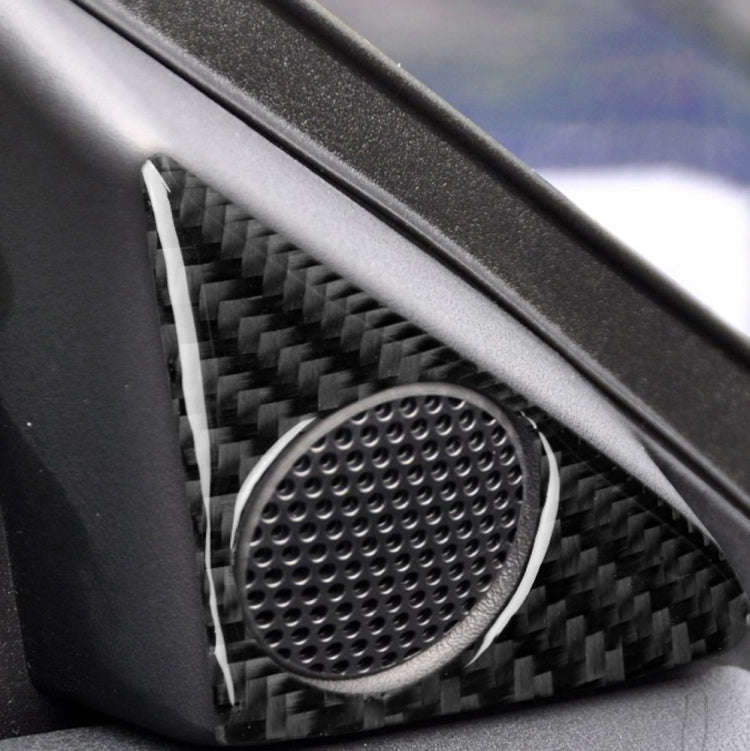 2 PCS Car Carbon Fiber Door Horn Decorative Sticker for Nissan GTR R35 2008-2020, Left and Right ...