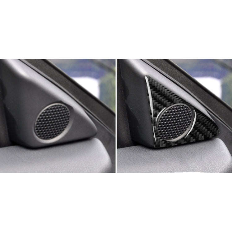2 PCS Car Carbon Fiber Door Horn Decorative Sticker for Nissan GTR R35 2008-2020, Left and Right ...