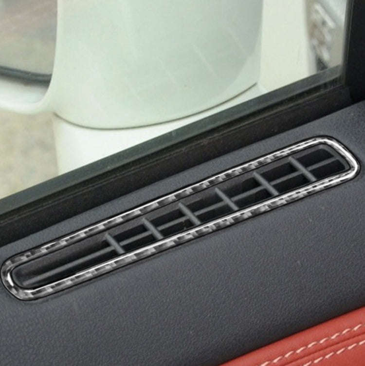 4 PCS Car Carbon Fiber Door Horn + Window Air Outlet Decorative Sticker for Nissan GTR R35 2008-2...