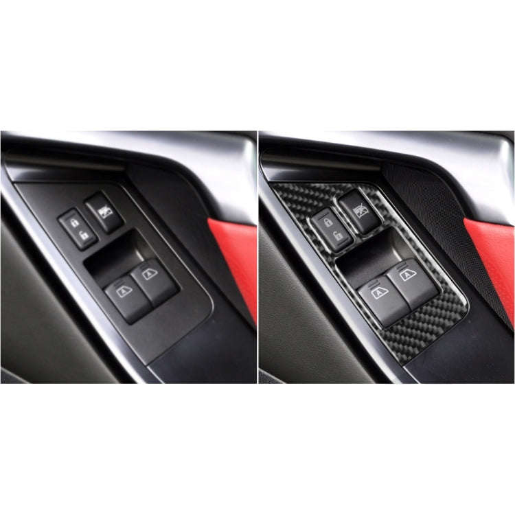 2 PCS Car Carbon Fiber Window Lift Defogger Button Decorative Sticker for Nissan GTR R35 2008-201...