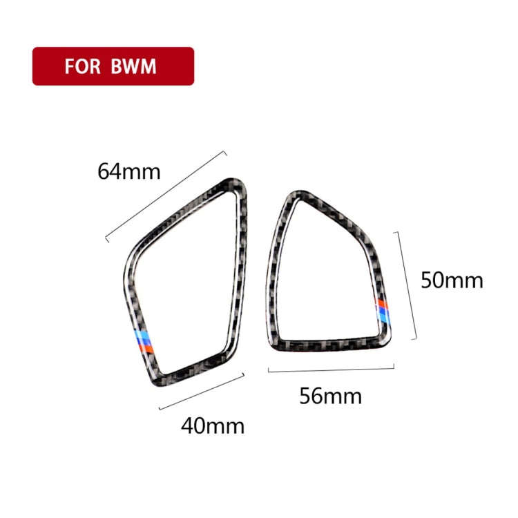 Three Color Carbon Fiber Car Instrument Air Outlet Decorative Sticker for BMW (F30) 2013-2018 / (...
