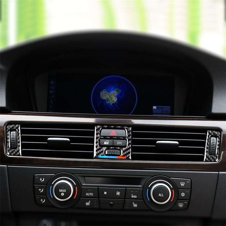 5 PCS High Matching Three Color Carbon Fiber Car Air Outlet Decorative Sticker for BMW E90 / E92 ...