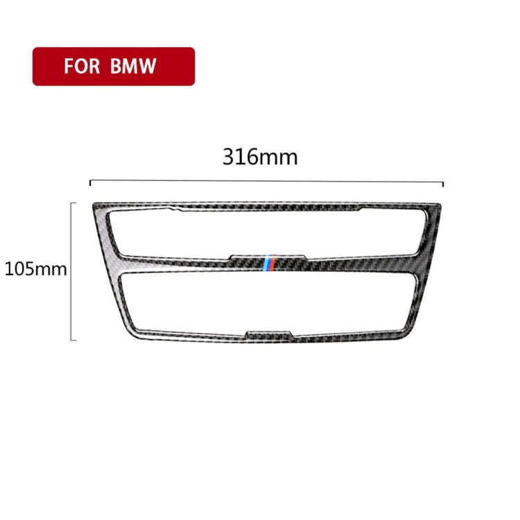 Three Color Carbon Fiber Car CD Panel Decorative Sticker for BMW (F30) 2013-2015 / (F34) 2013-2016