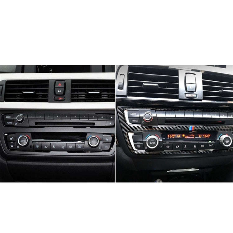 Three Color Carbon Fiber Car CD Panel Decorative Sticker for BMW (F30) 2013-2015 / (F34) 2013-2016