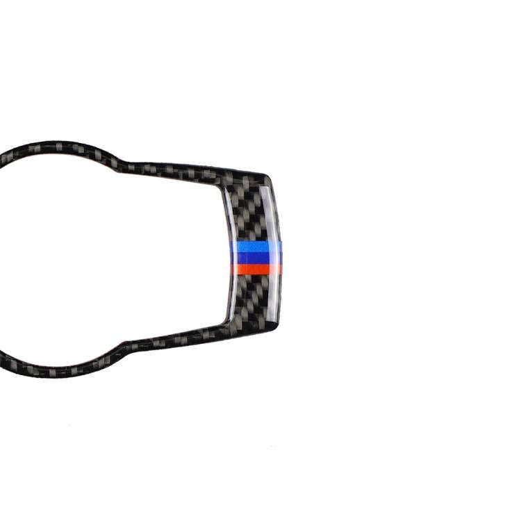 Three Color Carbon Fiber Car Headlight Switch Decorative Sticker for BMW E90 / E92 / E93 2005-2012