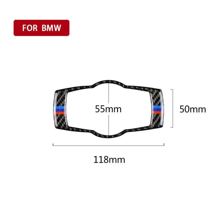Three Color Carbon Fiber Car Headlight Switch Decorative Sticker for BMW E90 / E92 / E93 2005-2012