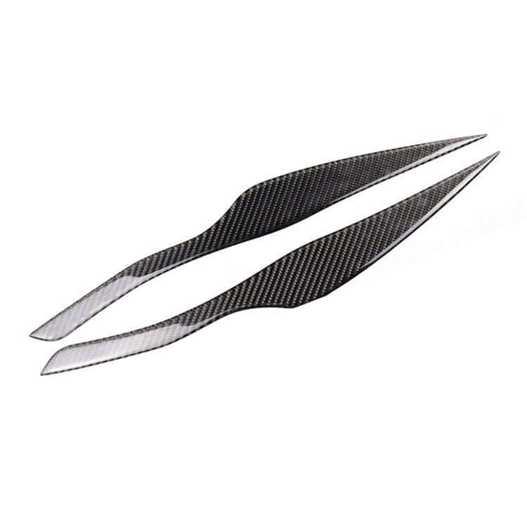 1 Pairs Carbon Fiber Car Lamp Eyebrow Decorative Sticker for BMW E90 / 318i / 320i / 325i 2005-20...