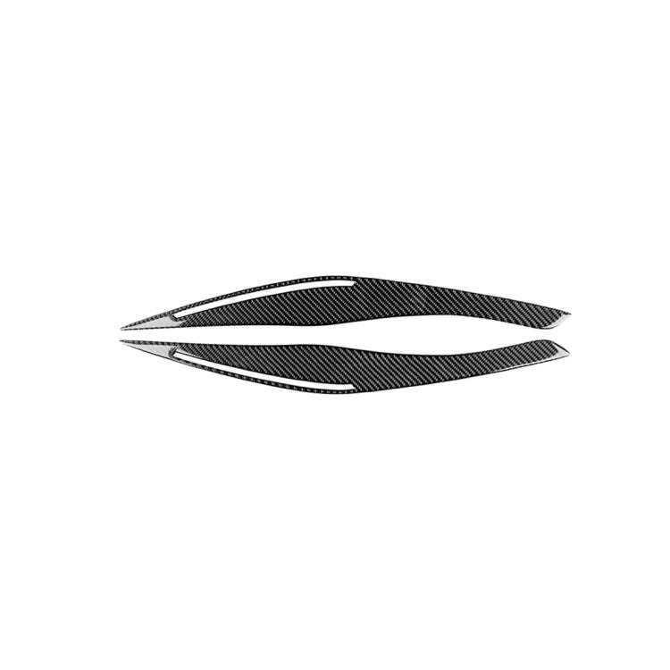 1 Pair Carbon Fiber Car Lamp Eyebrow Decorative Sticker for BMW E90 / 318i / 320i / 325i 2009-2012