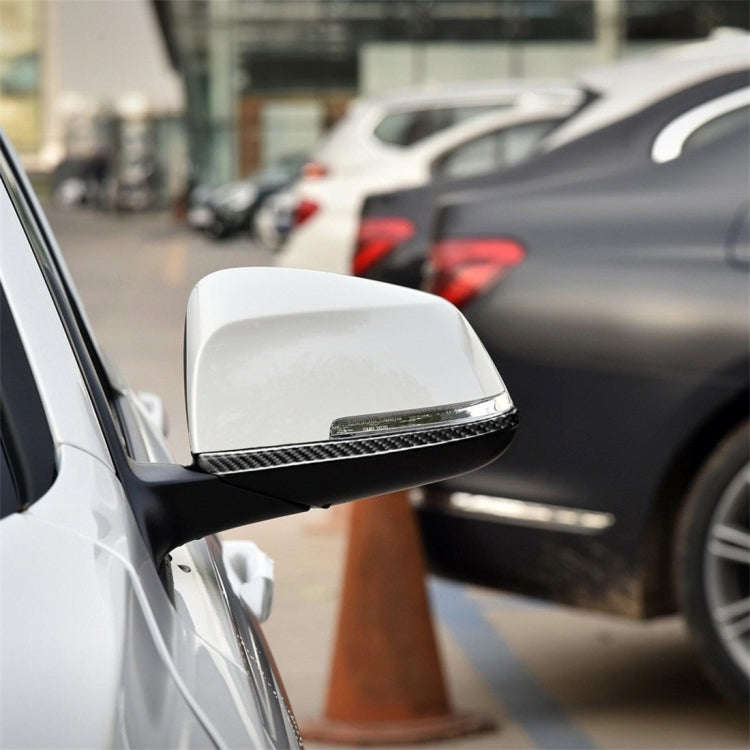 Carbon Fiber Car Rearview Mirror Bumper Strip Decorative Sticker for BMW F30 2013-2018 / F34 2013...