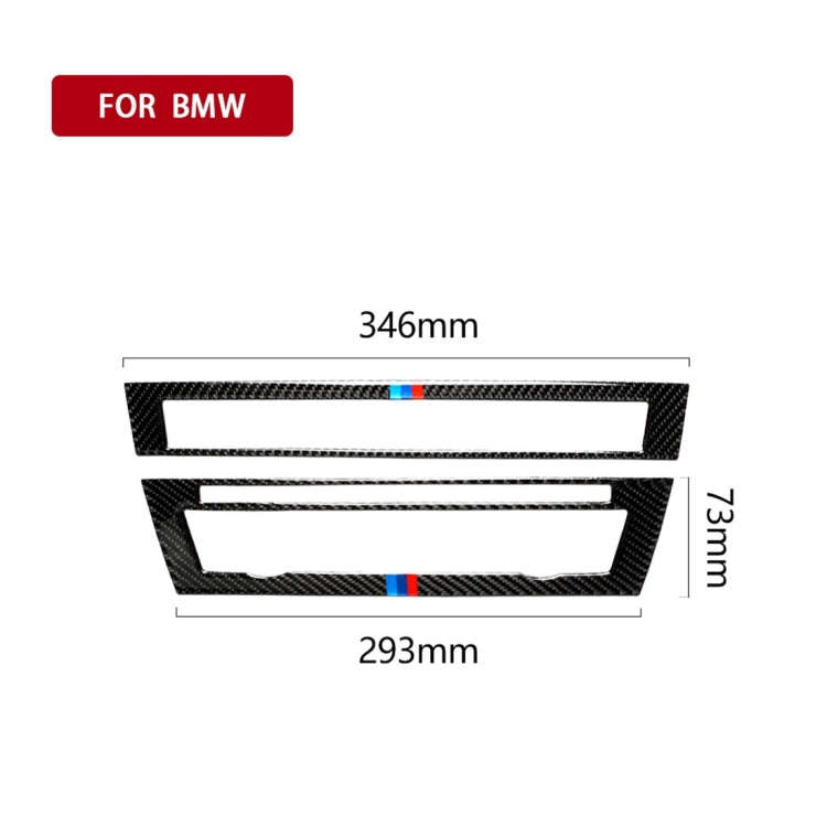 Three Color Carbon Fiber Car CD Panel Decorative Sticker for BMW 5 Series F10 2011-2017