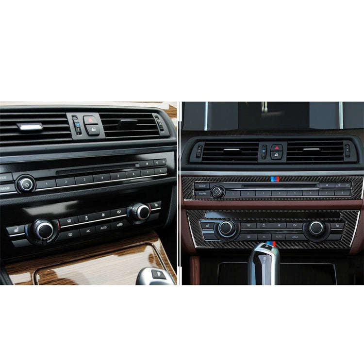 Three Color Carbon Fiber Car CD Panel Decorative Sticker for BMW 5 Series F10 2011-2017